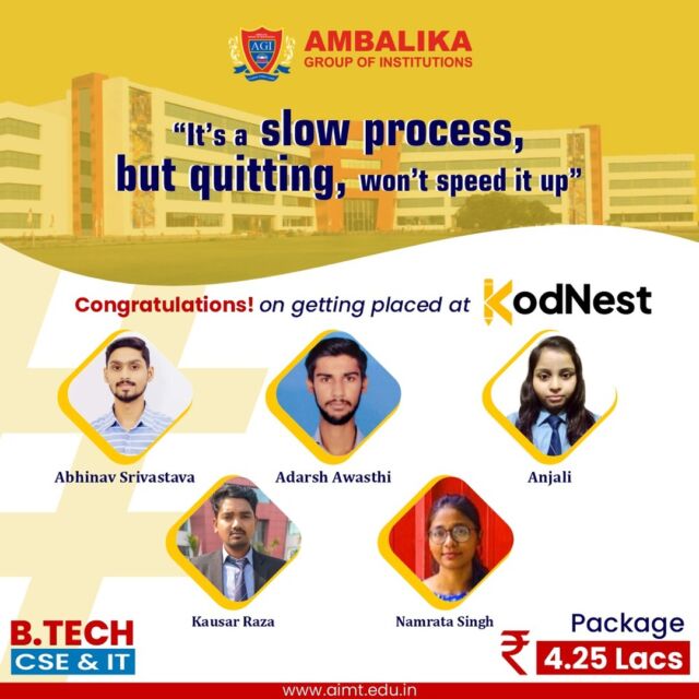 Heartiest congratulations to all the students for getting placed at #KODNEST.

Team AGI wishes you all a sparkling journey ahead.

#Kodnest #team #students #placement #ambalika